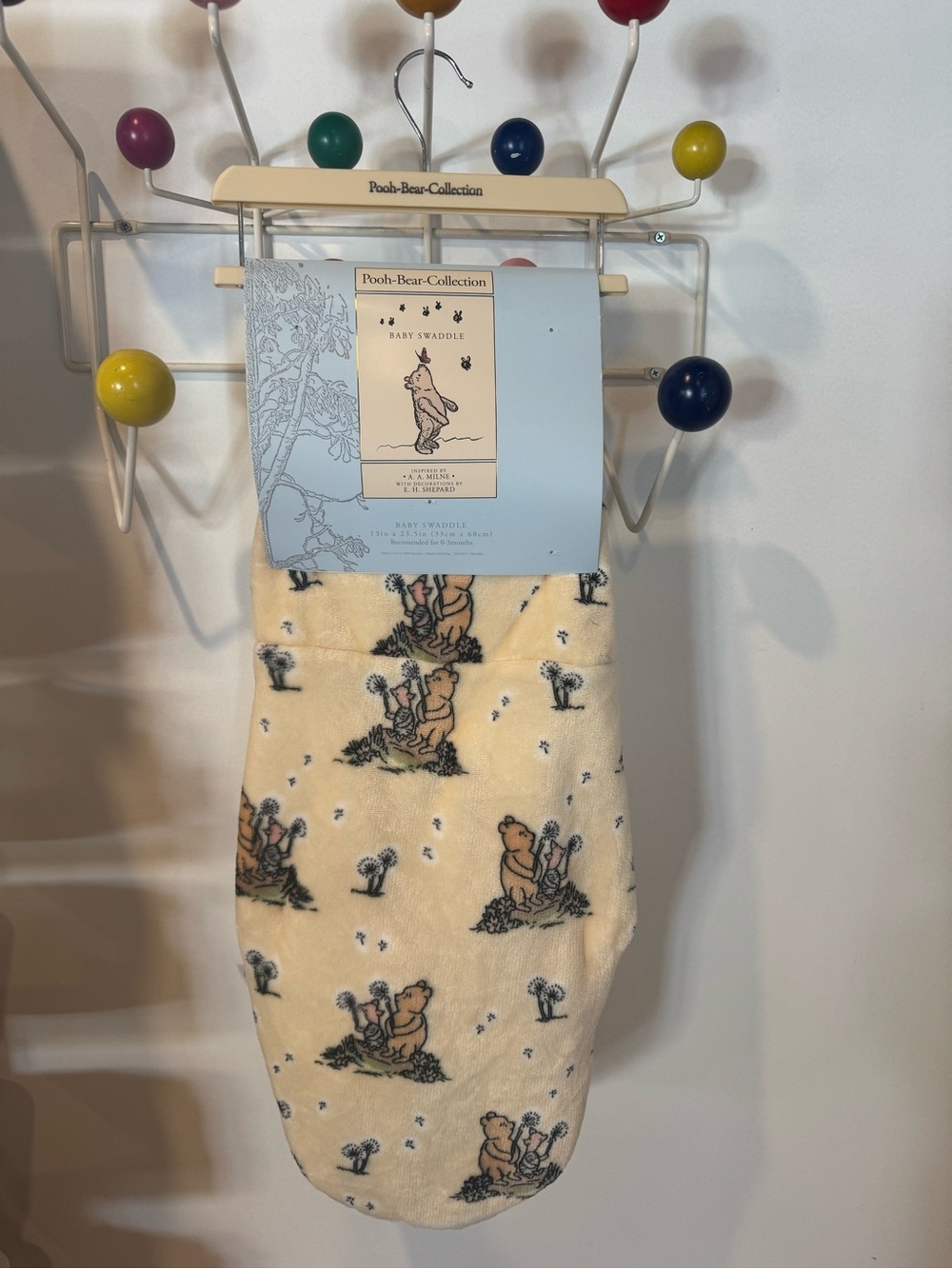 Pooh-Bear-Collection Cream Winnie the Pooh Baby Swaddle